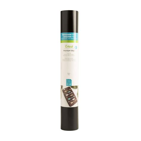 Cricut Premium Vinyl Removable 30.5 cm x 122 cm (Black); Removes without residue for up to 2 years; Lies flat so you can cut with ease and accuracy; Easy to weed, effortless to apply